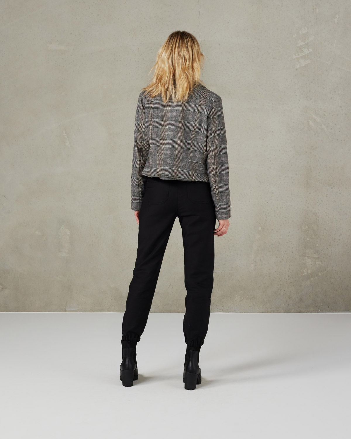 Plaid Biker Jacket