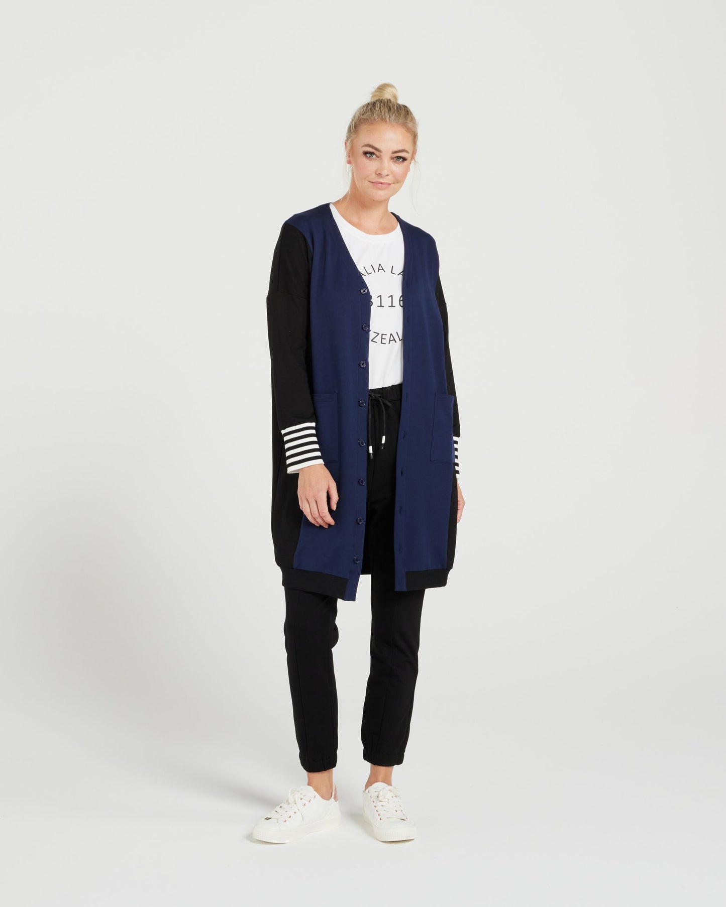 Theory Cardi - Navy/Black