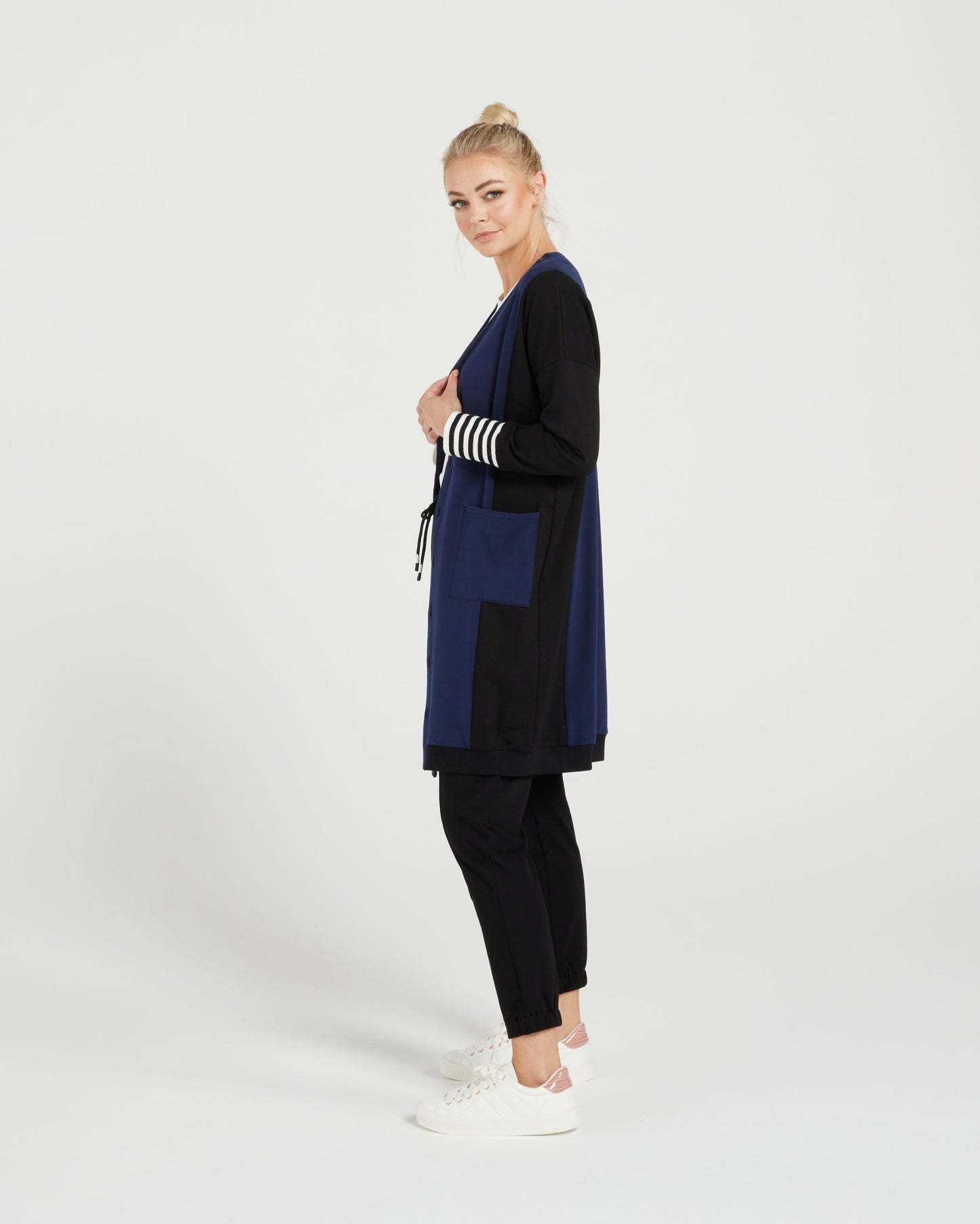 Theory Cardi - Navy/Black