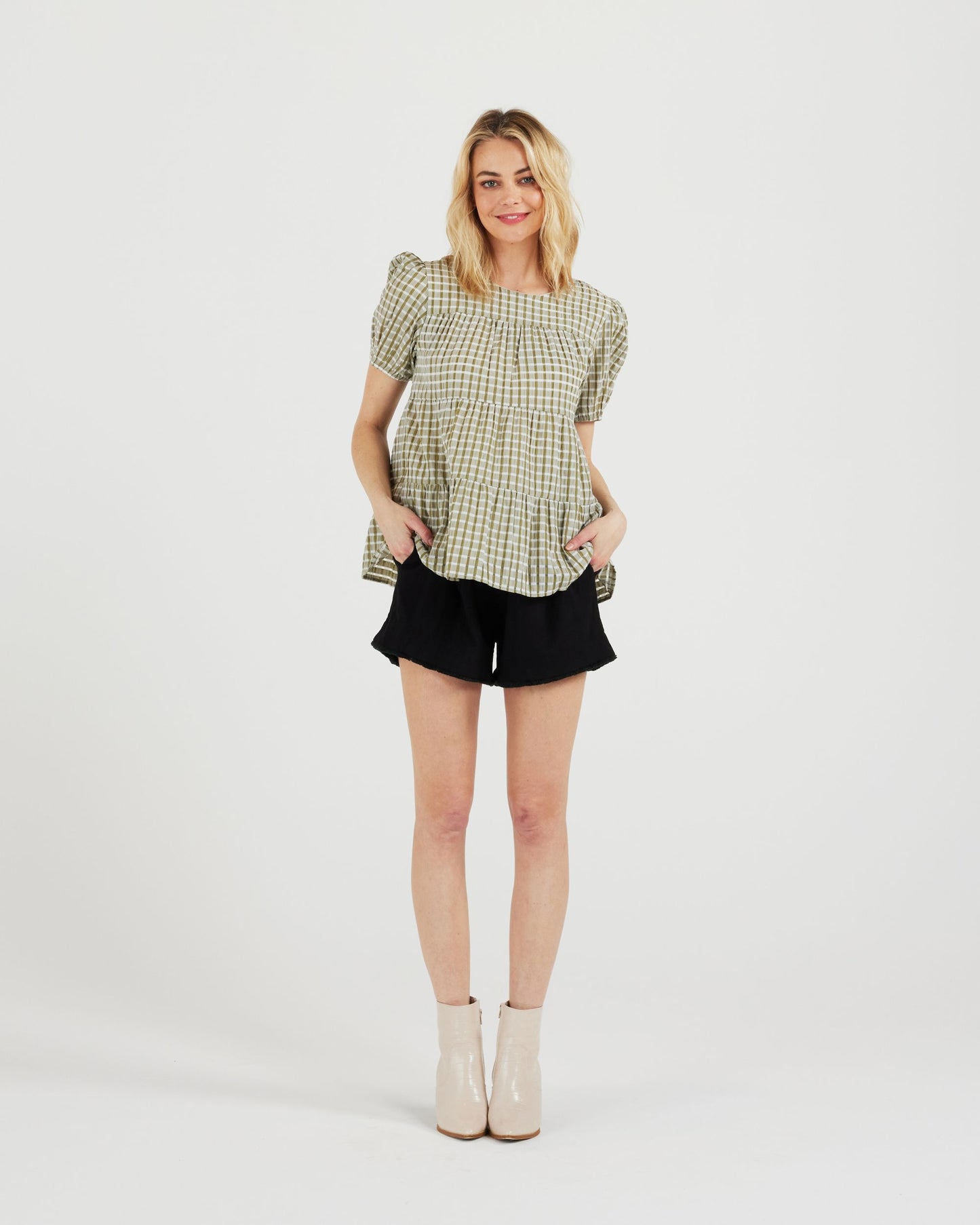 Sylvie Top (olive/white)