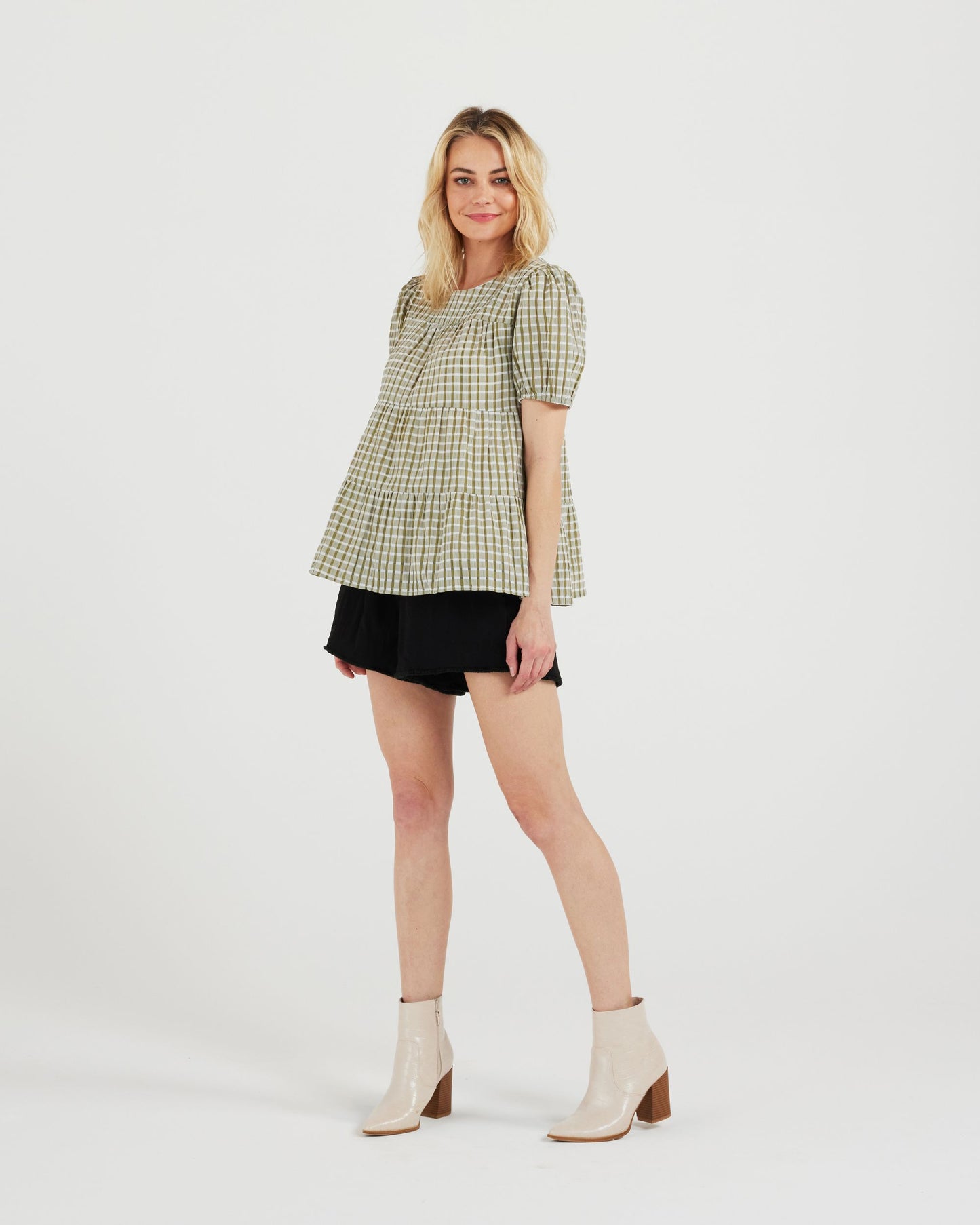 Sylvie Top (olive/white)