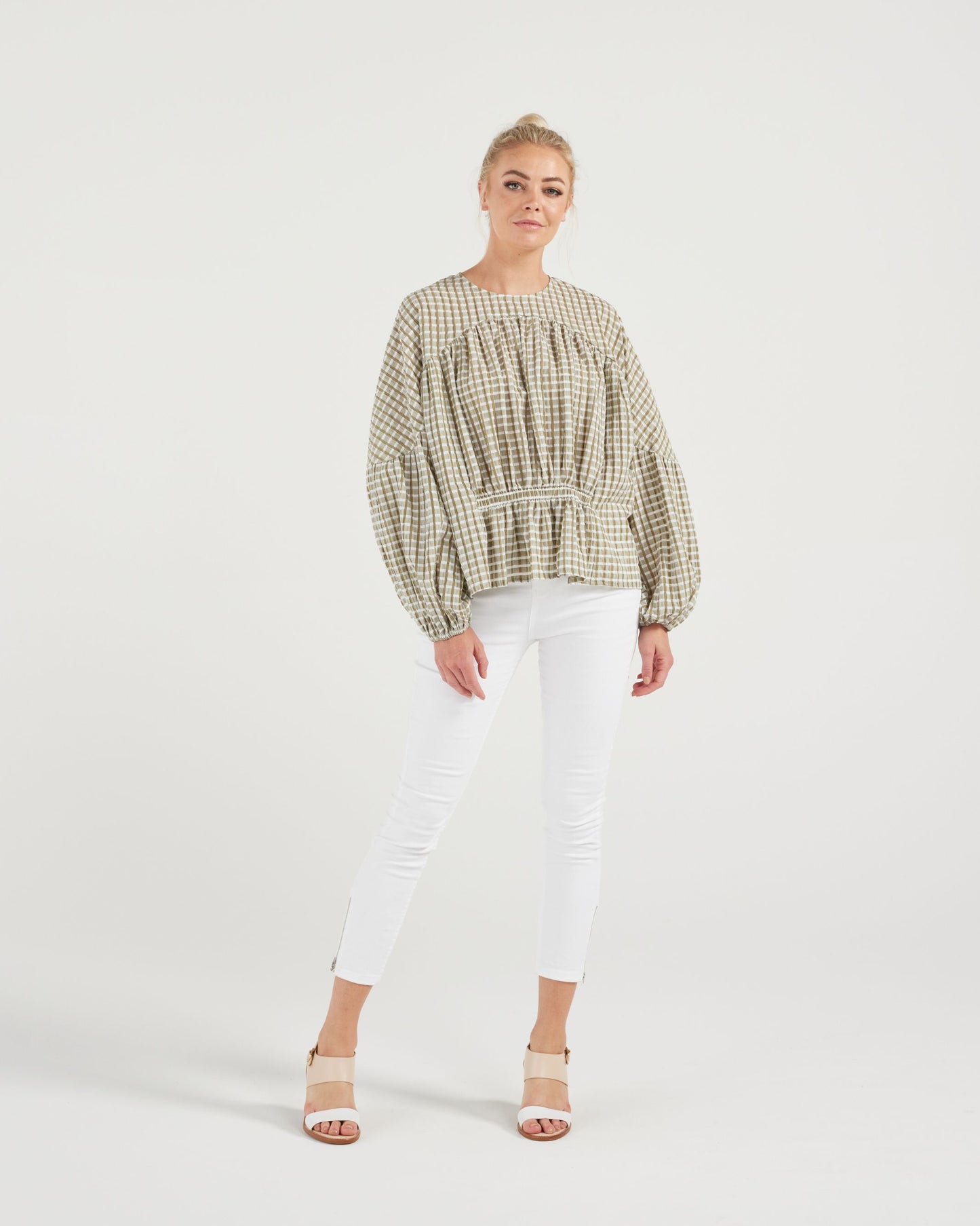 Quin Top (olive/white)