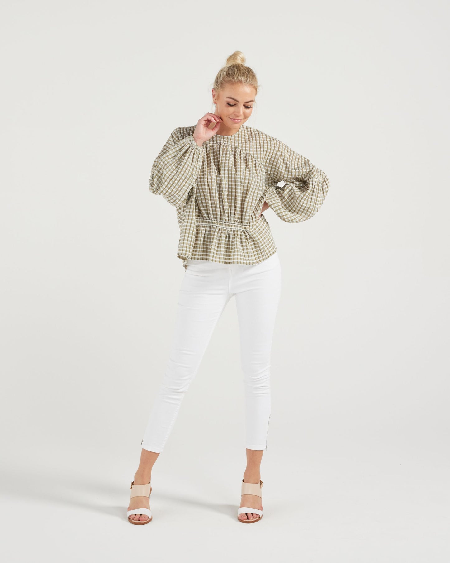 Quin Top (olive/white)