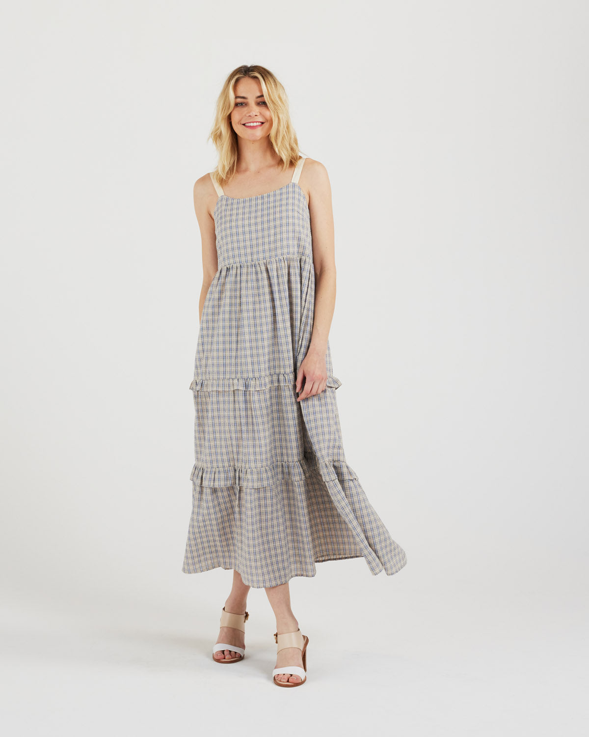 Jenna Dress (blue plaid)