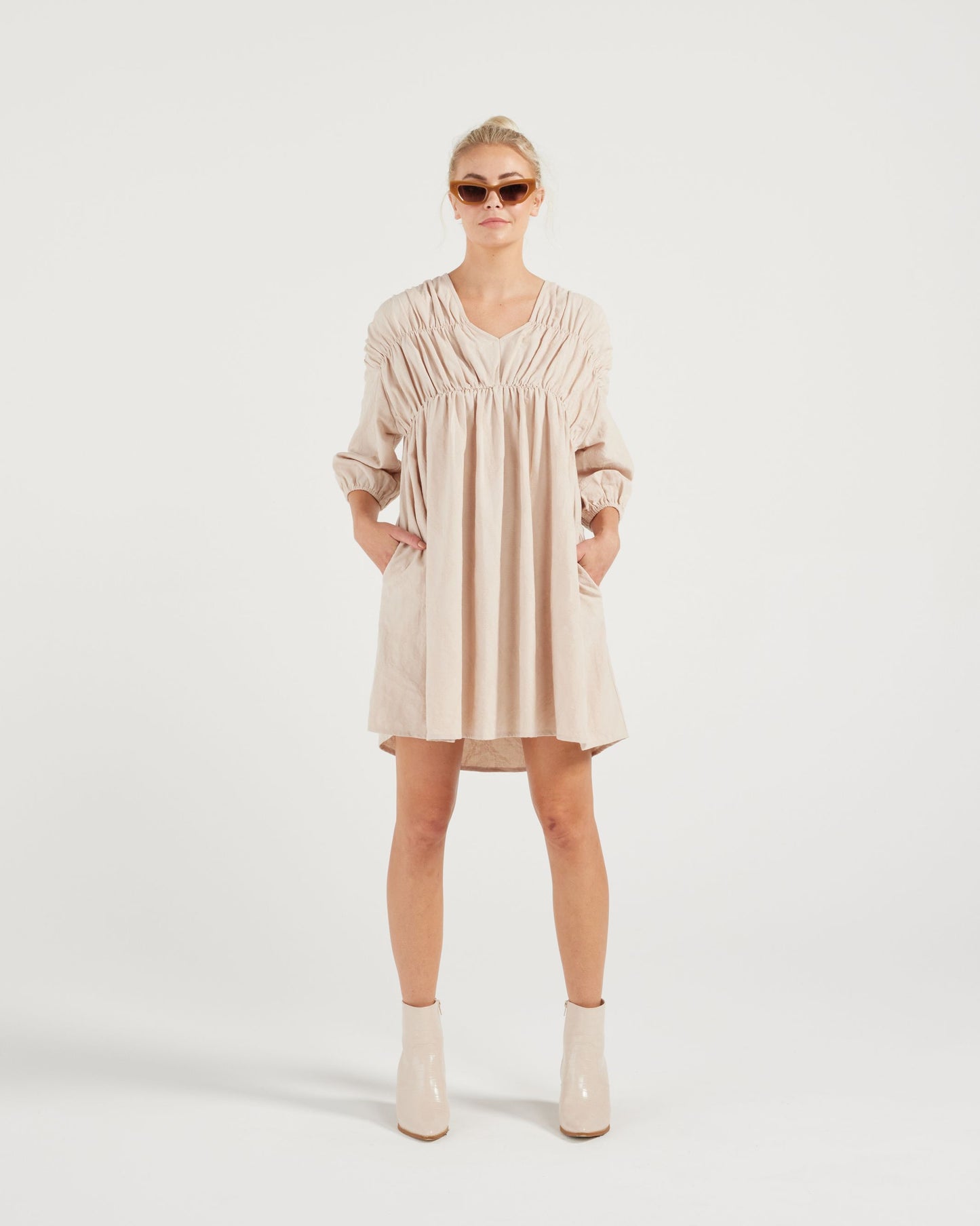 Maya Dress (biscotti)