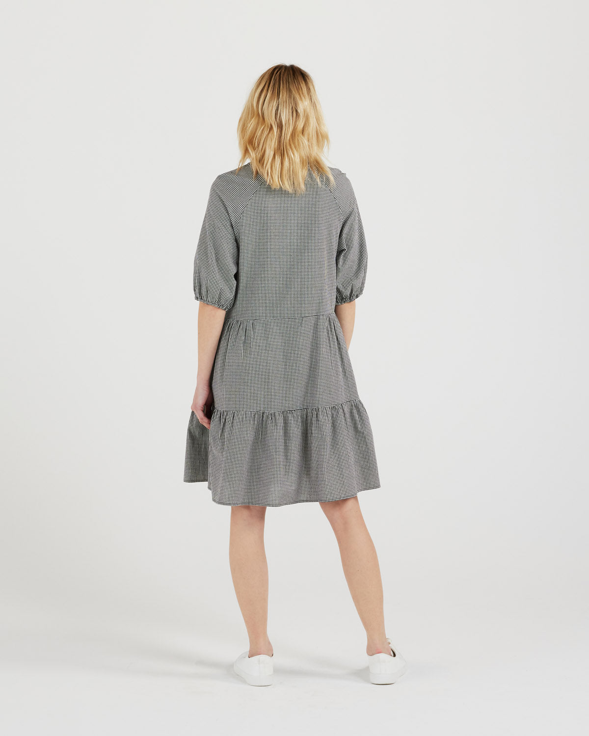 April Dress (black gingham)