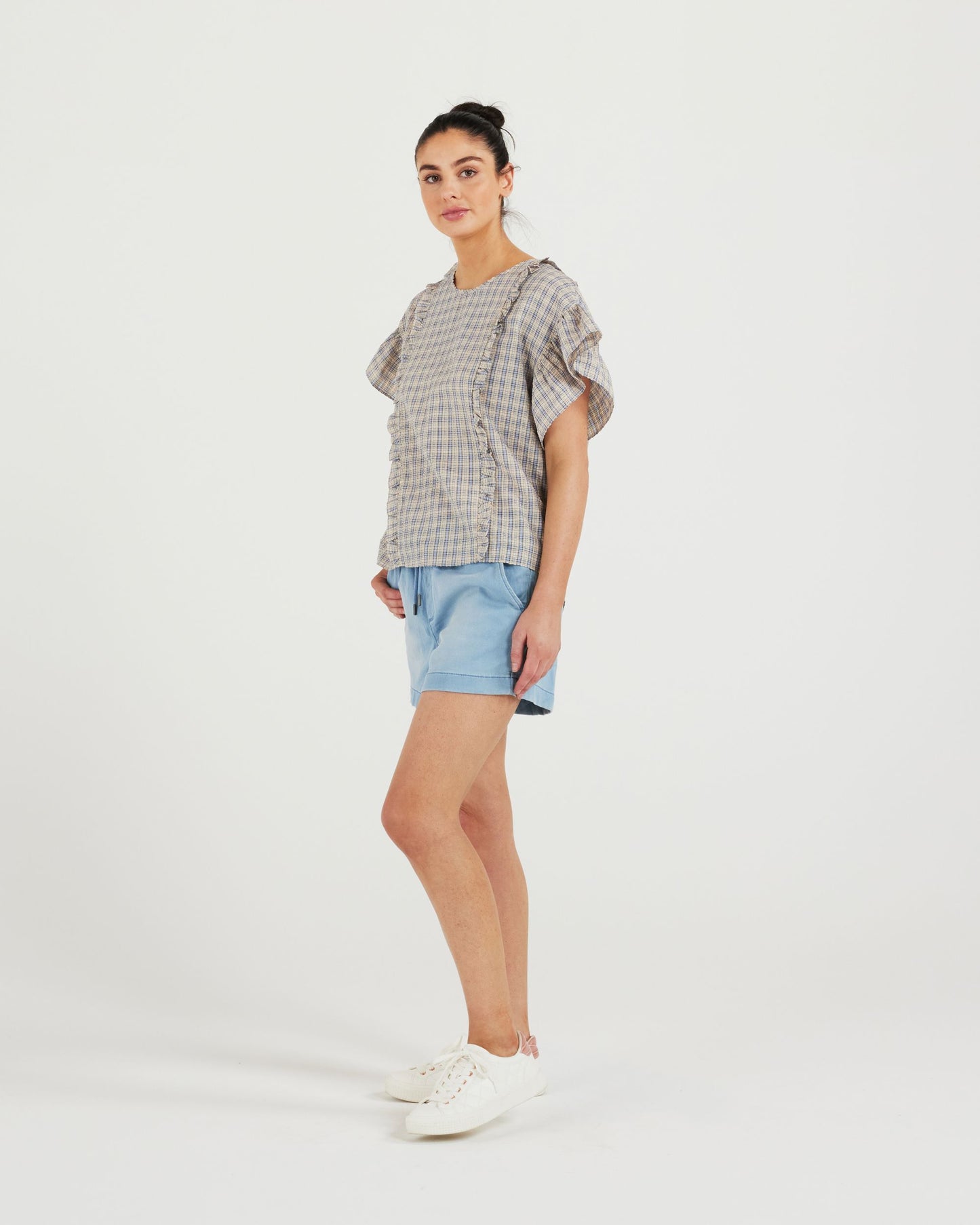 Zoey Top (blue plaid)