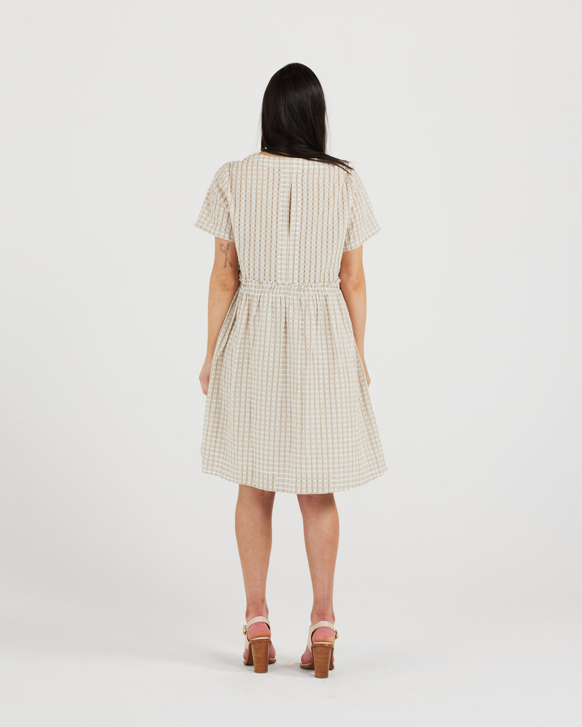 Taylor Dress (biscotti/white)