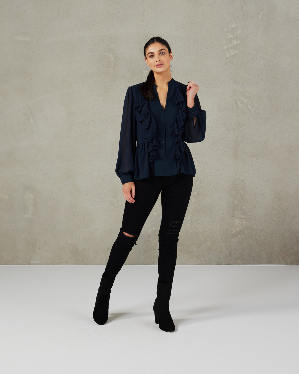 Saskia Blouse (Storm)
