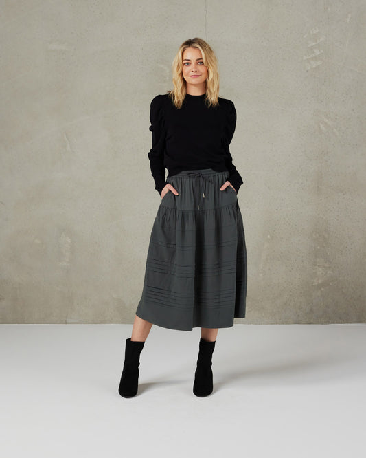 Quin Skirt - Slate green