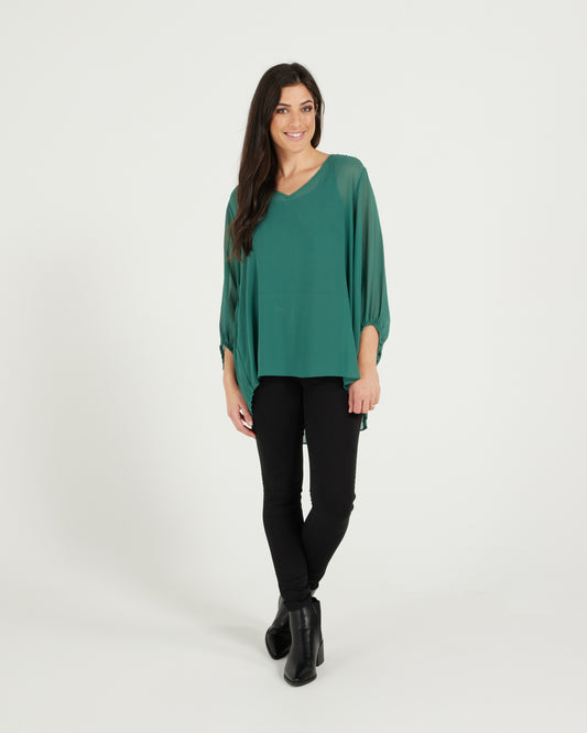 Maison Blouse - Dark Sage