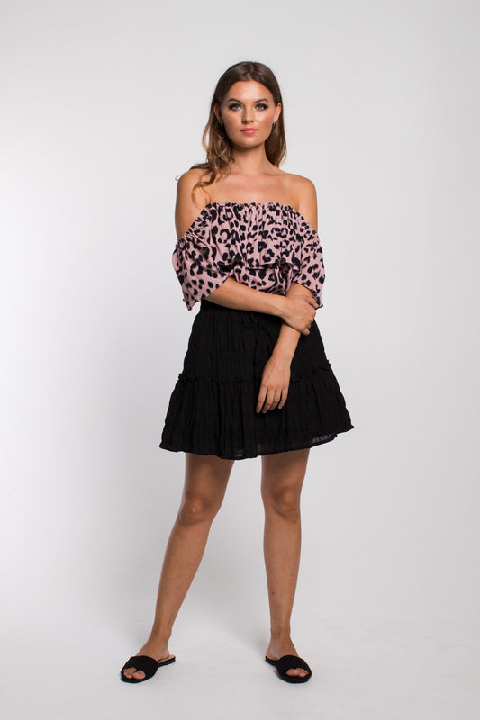 Briony Top - Pink leopard